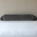 Bella Notte Linens LOULAH THROW PILLOW Fog 9x39_Bolster