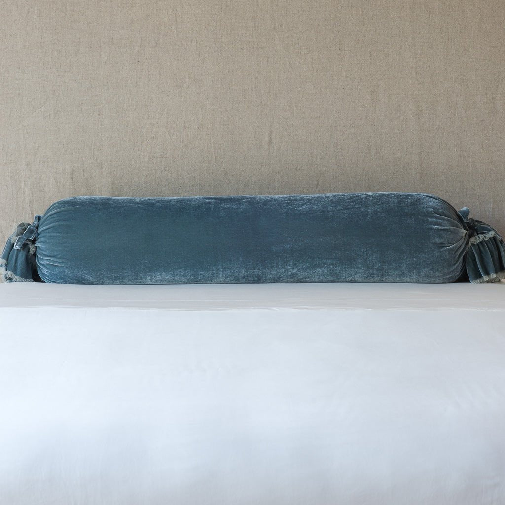 Bella Notte Linens LOULAH THROW PILLOW Mineral 9x39_Bolster