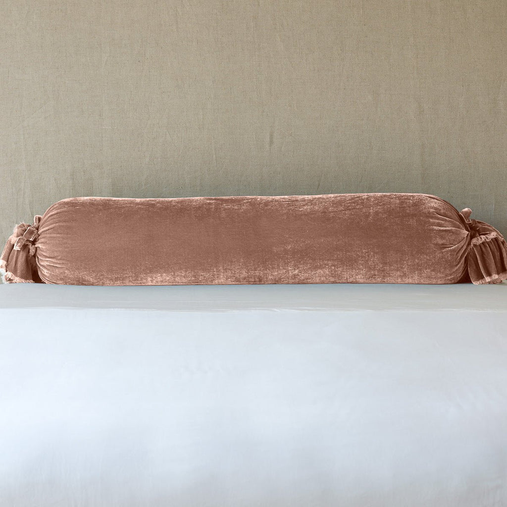 Bella Notte Linens LOULAH THROW PILLOW Rouge 9x39_Bolster