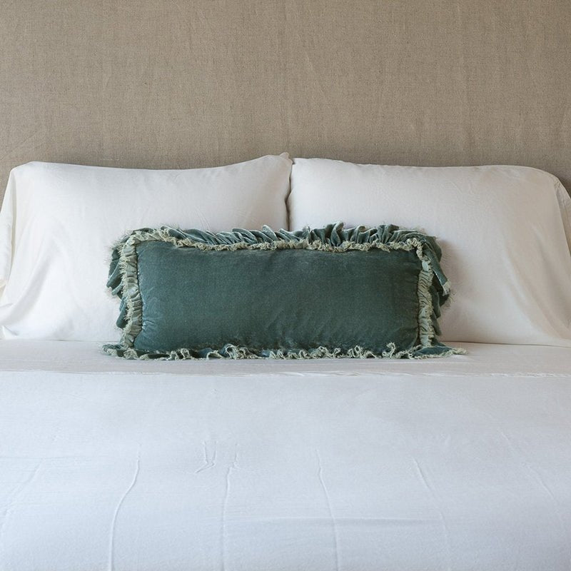 Bella Notte Linens LOULAH THROW PILLOW Eucalyptus 15x24