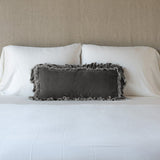 Bella Notte Linens LOULAH THROW PILLOW Fog 15x24