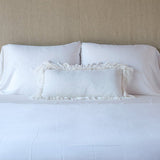 Bella Notte Linens LOULAH THROW PILLOW White 15x24