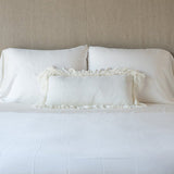Bella Notte Linens LOULAH THROW PILLOW Winter White 15x24