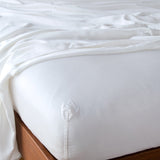 Bella Notte Linens MADERA LUXE FITTED SHEET White