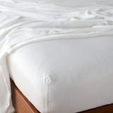 Bella Notte Linens MADERA LUXE FITTED SHEET Winter White