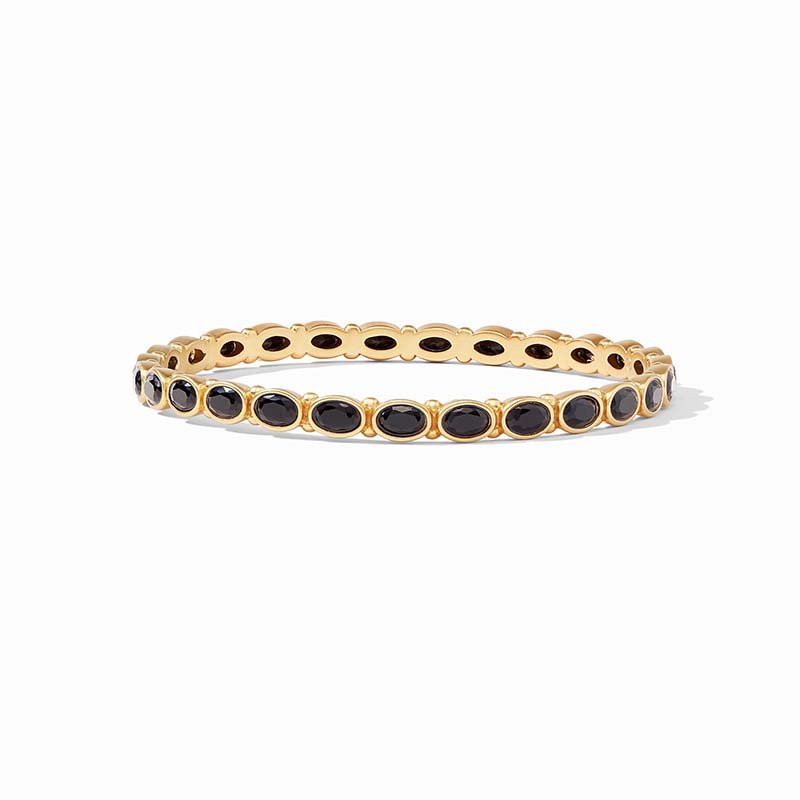 Julie Vos MYKONOS BANGLE BRACELET Obsidian Black Large