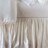 Bella Notte Linens PALOMA BED SKIRT Winter White