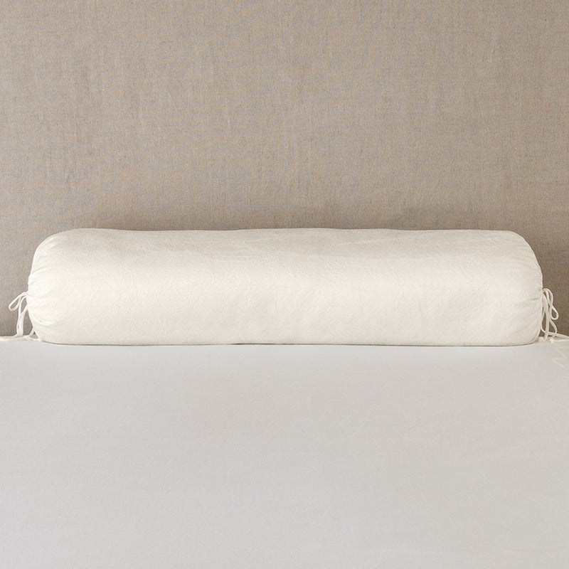 Bella Notte Linens PALOMA THROW PILLOW Parchment 9x39_Bolster