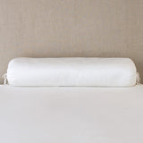Bella Notte Linens PALOMA THROW PILLOW Winter White 9x39_Bolster