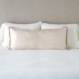 Bella Notte Linens PALOMA THROW PILLOW Pearl 16x36