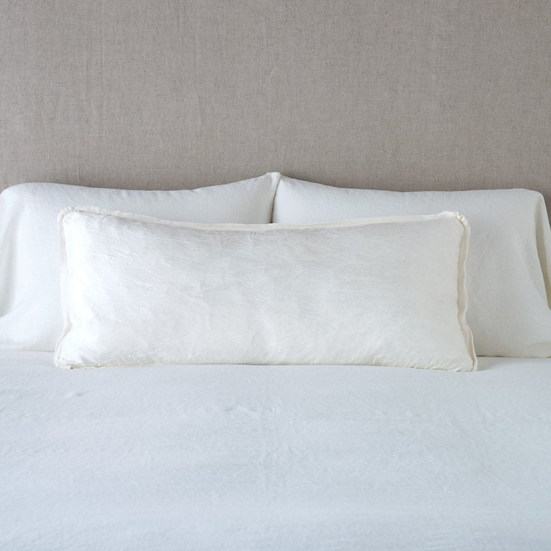 Bella Notte Linens PALOMA THROW PILLOW Winter White 16x36
