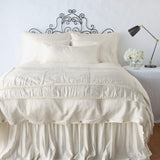 Bella Notte Linens PALOMA BLANKET Parchment Bed End_55x92