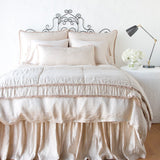 Bella Notte Linens PALOMA BLANKET Pearl Bed End_55x92