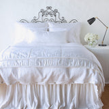 Bella Notte Linens PALOMA BLANKET White Bed End_55x92