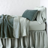 Bella Notte Linens SILK VELVET QUILTED BLANKET