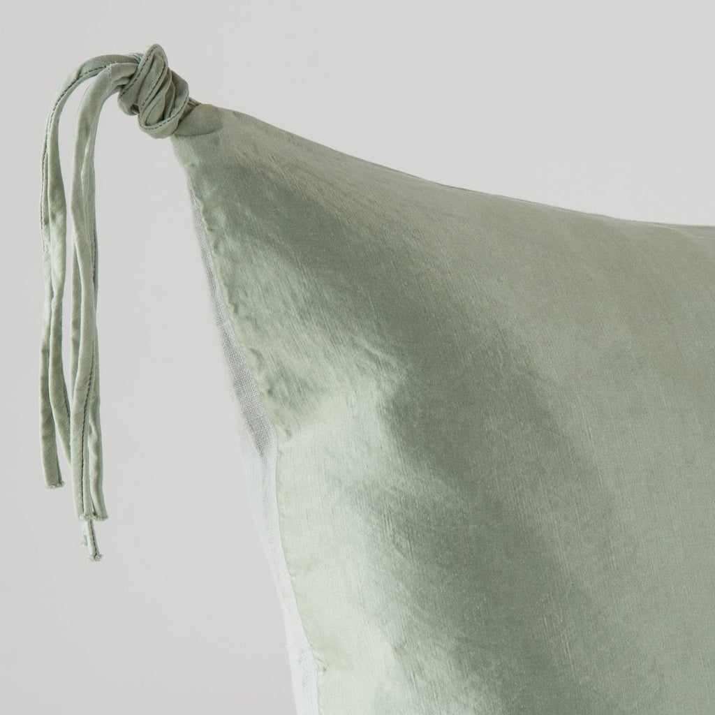 Bella Notte Linens TALINE THROW PILLOW Eucalyptus 16x36