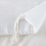 Bella Notte Linens TALINE THROW BLANKET White Bed End_50x95