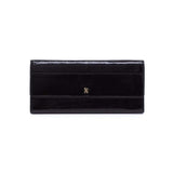 Hobo JILL LARGE TRIFOLD WALLET - FALL 23 Black Polished Leather