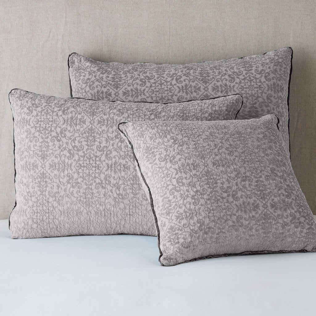 Bella Notte Linens VIENNA SHAM Fog