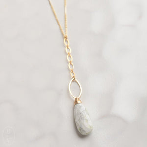 Ellen Hays Jewelry LONG DAINTY STONE DANGLE N1917G NECKLACE