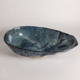 Alex Marshall Studios OVAL RIPPLE BOWL Blue Gray Large