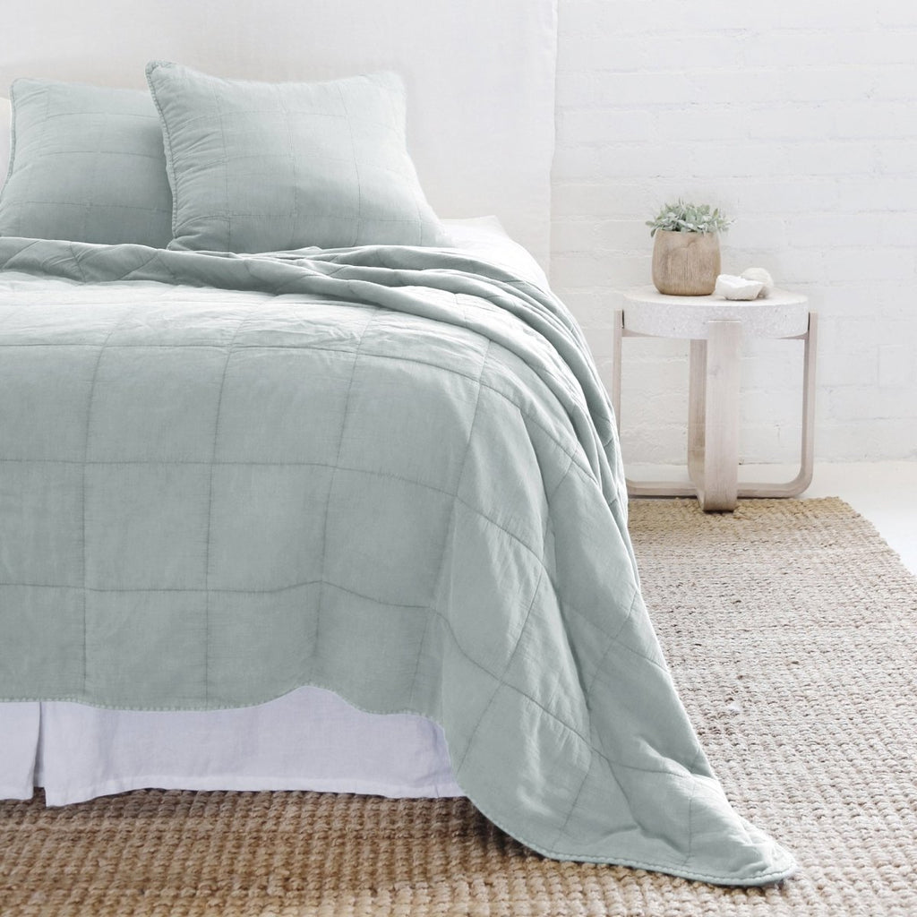 Pom Pom At Home ANTWERP COVERLET Sky