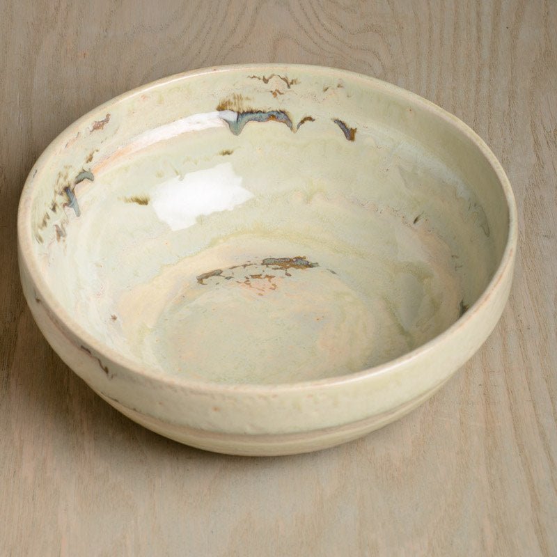 Good Earth Pottery LARGE NESTING BOWL Celery