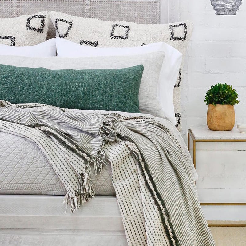 Pom Pom At Home HENDRICK FILLED PILLOW Moss 14x40