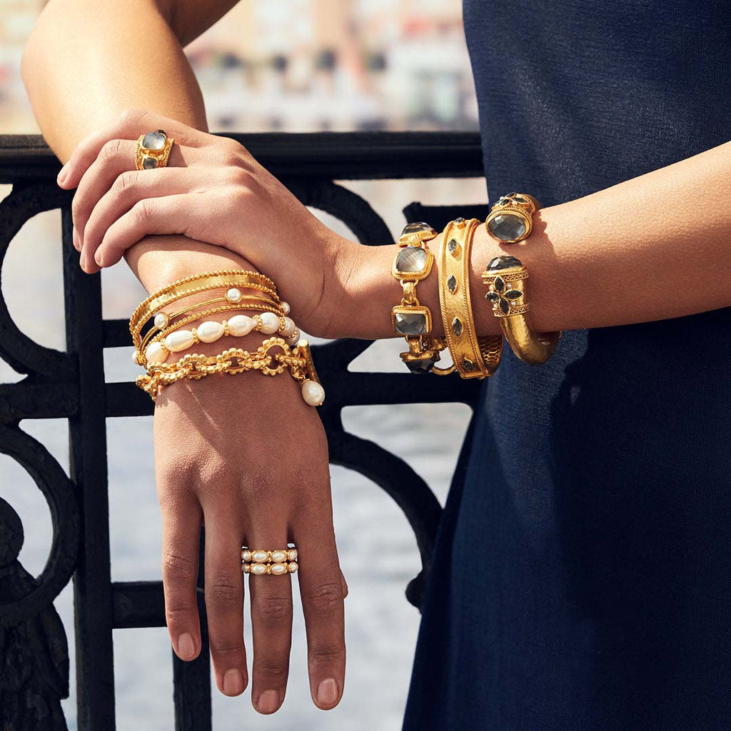 Julie Vos MONACO HINGE BANGLE BRACELET