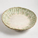 Etta B Pottery CRIMPED SERVING BOWL Matcha Latte