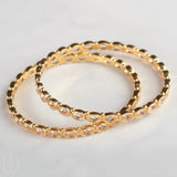 Julie Vos MYKONOS BANGLE BRACELET Clear Crystal
