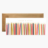 Rifle Paper Co MAKE A WISH CANDLES TALL CARD