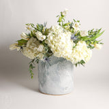 Alex Marshall Studios CYLINDER VASE Speckled Blue Short Wide