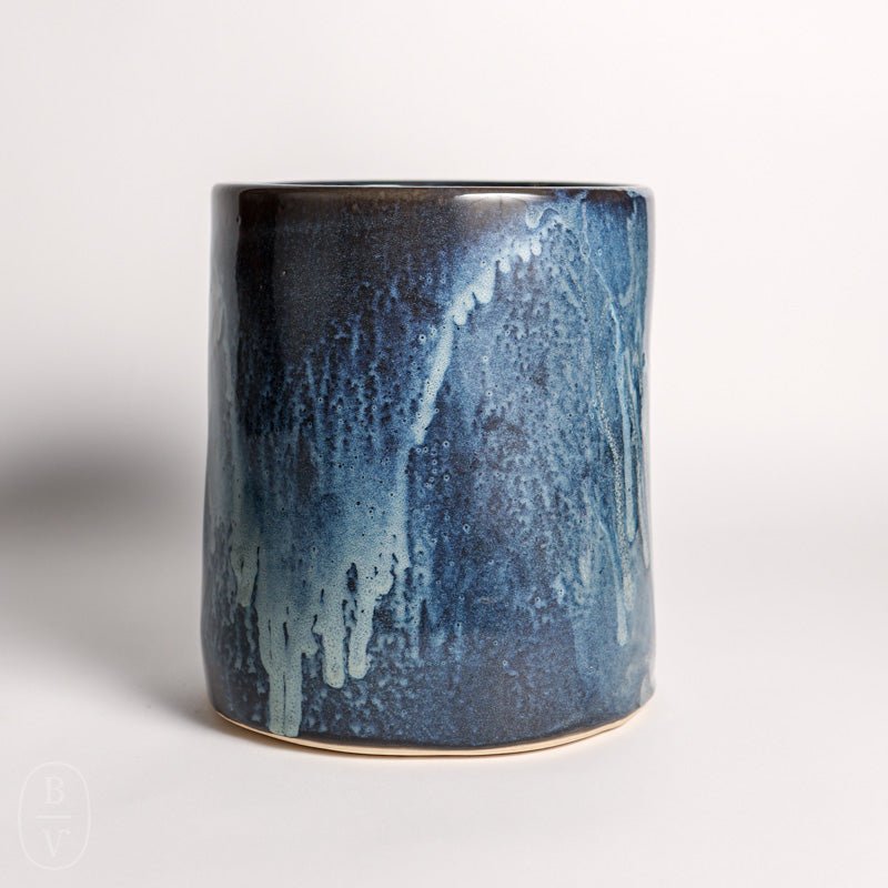 Alex Marshall Studios CYLINDER VASE Blue Gray Short Wide