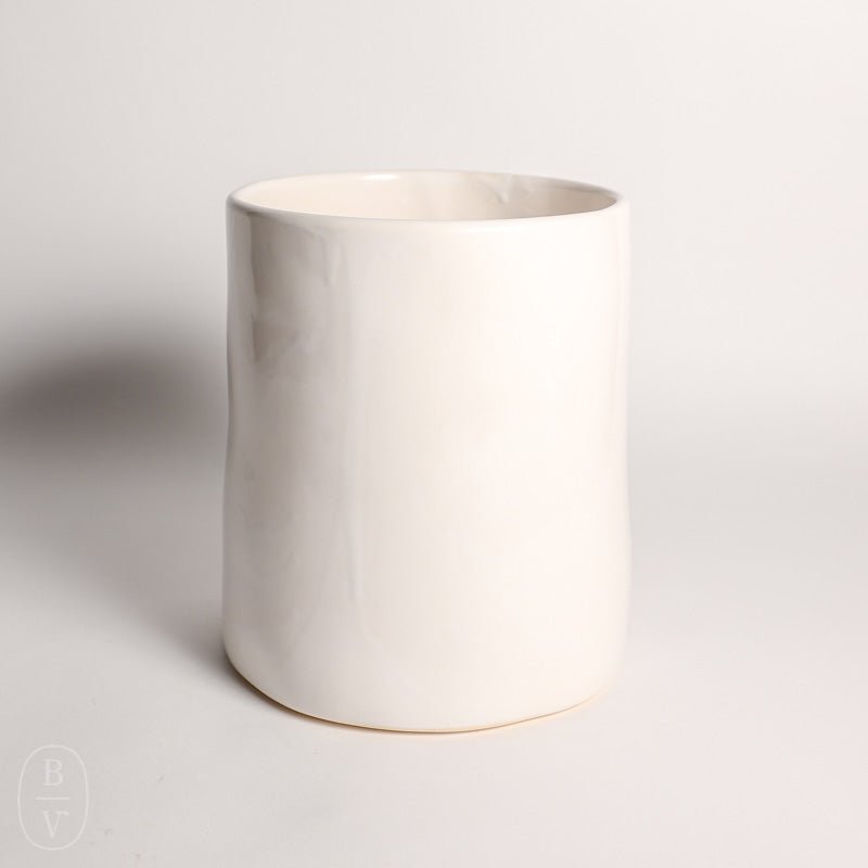 Alex Marshall Studios CYLINDER VASE Gloss White Short Wide