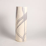 Alex Marshall Studios CYLINDER VASE Grey Abstract Stripe Medium