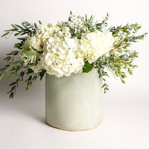 Alex Marshall Studios CYLINDER VASE Sea Foam Short Wide
