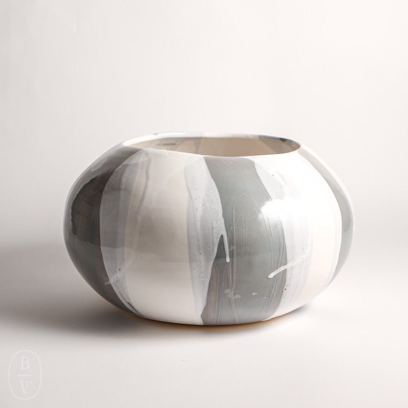 Alex Marshall Studios PLANTER Grey_White Stripe Large