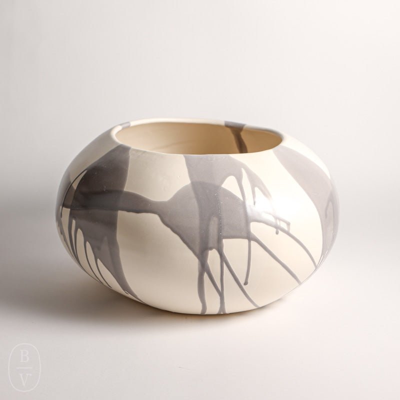 Alex Marshall Studios PLANTER Grey Abstract Stripe