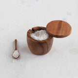 Creative Co-op ACACIA WOOD COVERED JAR WITH SPOON