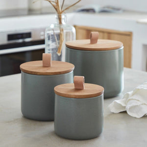 Casafina by Costa Nova PACIFICA CANISTER Artichoke Green