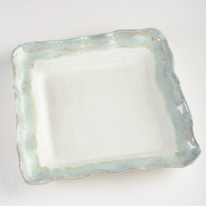 Etta B Pottery SQUARE PLATTER Hydrangea