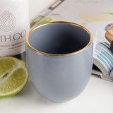 Blush and Bough STONEWARE GOLD RIM STEMLESS CUP Grape