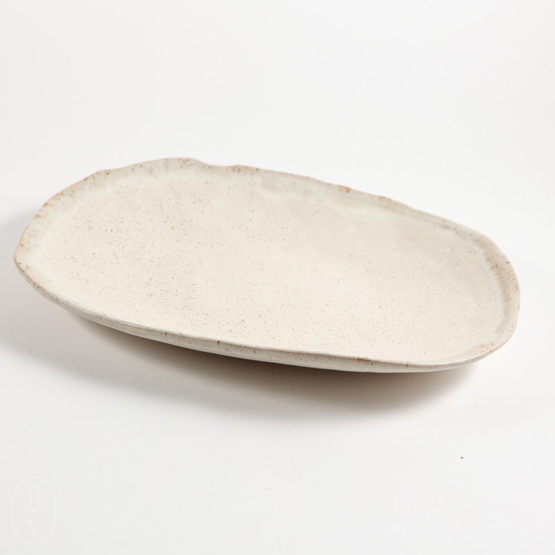 Etta B Pottery OVAL SANDWICH PLATTER Dogwood