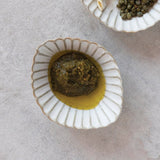 Creative Co-op STONEWARE DISH WITH SCALLOPED EDGE Cream Small