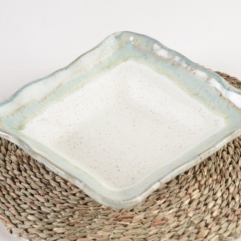 Etta B Pottery SQUARE BAKER Hydrangea