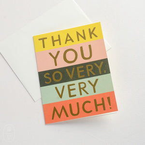 Rifle Paper Co COLOR BLOCK THANK YOU CARD