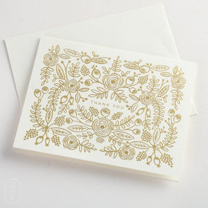 Rifle Paper Co ROSE GOLD THANK YOU CARD