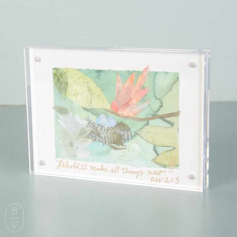 Meghean Warner ACRYLIC FRAMED SPARROW PRINT
