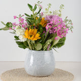 Alex Marshall Studios TAPERED SPHERE VASE Speckled Blue